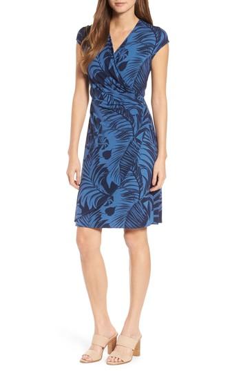 Women's Tommy Bahama Let's Be Fronds Faux Wrap Dress - Blue