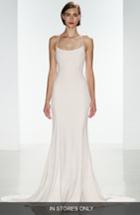 Women's Nouvelle Amsale 'audrey' Crepe Racerback Gown, Size In Store Only - White