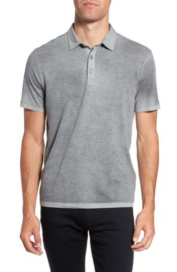 Men's John Varvatos Star Usa Reverse Sprayed Polo, Size - Blue
