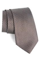 Men's Nordstrom Men's Shop Decent Neat Geometric Silk Tie, Size - Brown