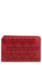 Women's Marc Jacobs Embossed Heart Compact Leather Wallet -