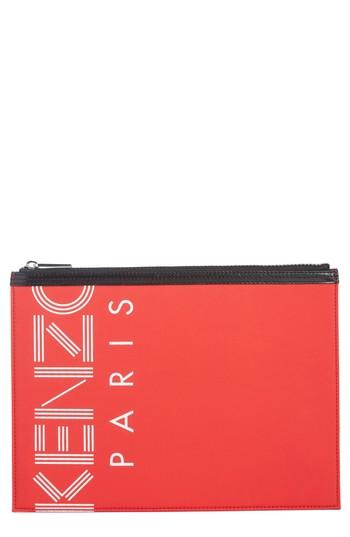 Kenzo Sport Logo Nylon Pouch - Red