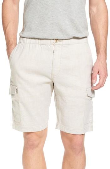 Men's Tommy Bahama Beach Authentic Fit Linen Blend Cargo Shorts - Brown