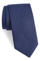 Men's Bonobos Solid Linen Tie, Size - Blue
