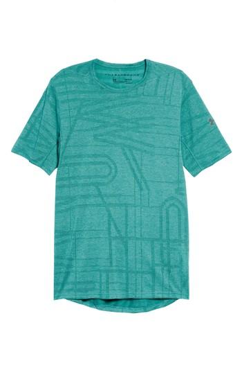 Men's Under Armour Threadborne Elite Crewneck T-shirt - Green