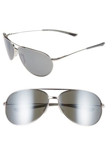 Men's Smith 'rockford' 65mm Polarized Aviator Sunglasses - Silver