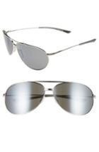 Men's Smith 'rockford' 65mm Polarized Aviator Sunglasses - Silver