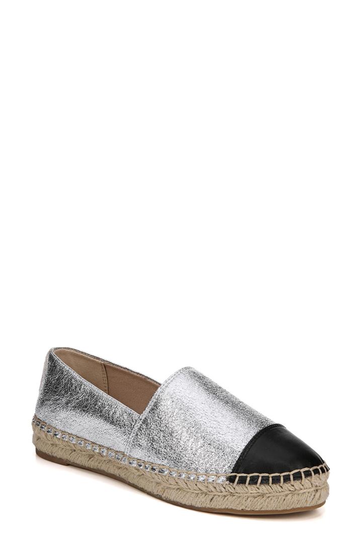 Women's Sam Edelman Krissy Espadrille Flat .5 M - Metallic
