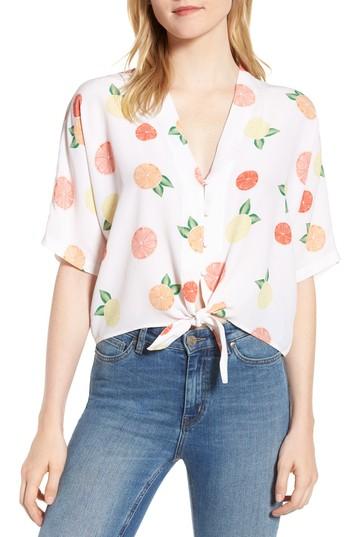 Women's Rails Thea Tie Waist Silk Blouse - White