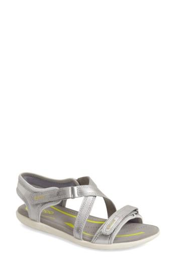 Women's Ecco 'bluma' Sport Sandal -6.5us / 37eu - Metallic