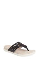 Women's Sudini Sally Perforated Flip Flop .5 M - Black
