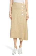 Women's Robert Rodriguez Flare Linen Blend Skirt - Beige