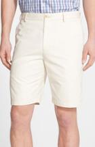 Men's Peter Millar 'winston' Washed Twill Flat Front Shorts - Grey