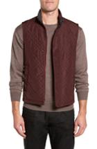 Men's Pal Zileri Quilted Field Vest Us / 54 Eur - Burgundy