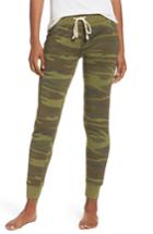 Women's Alternative Camo Print Fleece Jogger Pants - Green