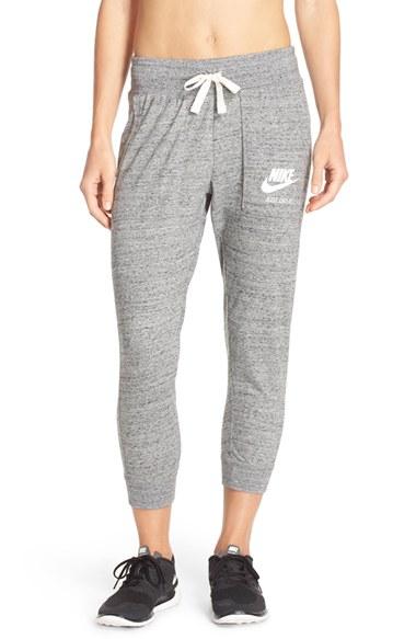 Women's Nike 'gym Vintage' Capris - Grey