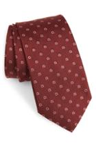 Men's Salvatore Ferragamo Erice Geometric Silk Tie, Size - Red
