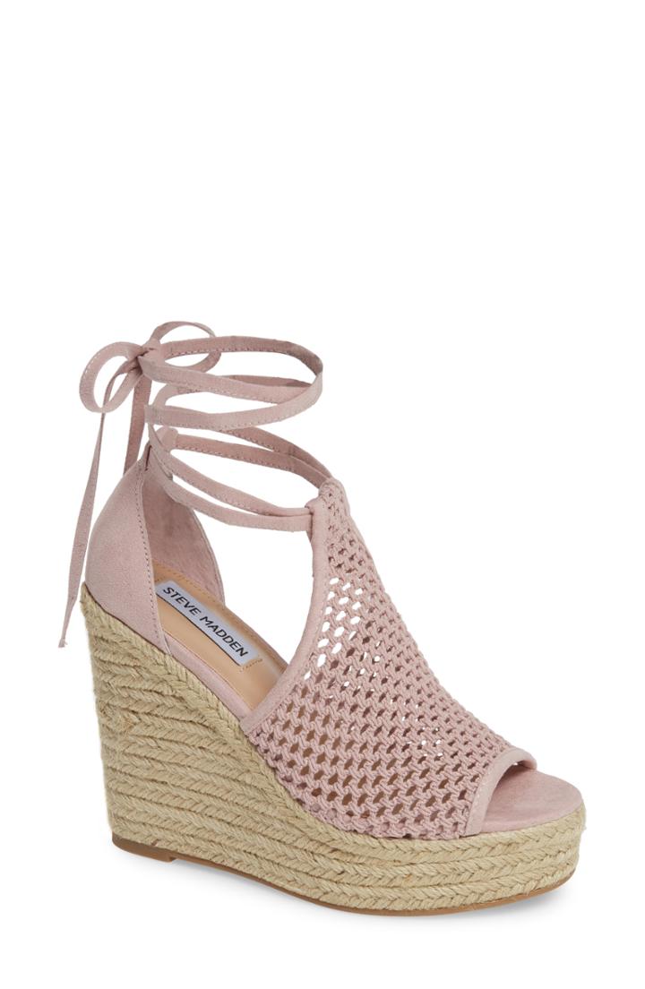 Women's Steve Madden Sure Platform Wedge Sandal .5 M - Pink