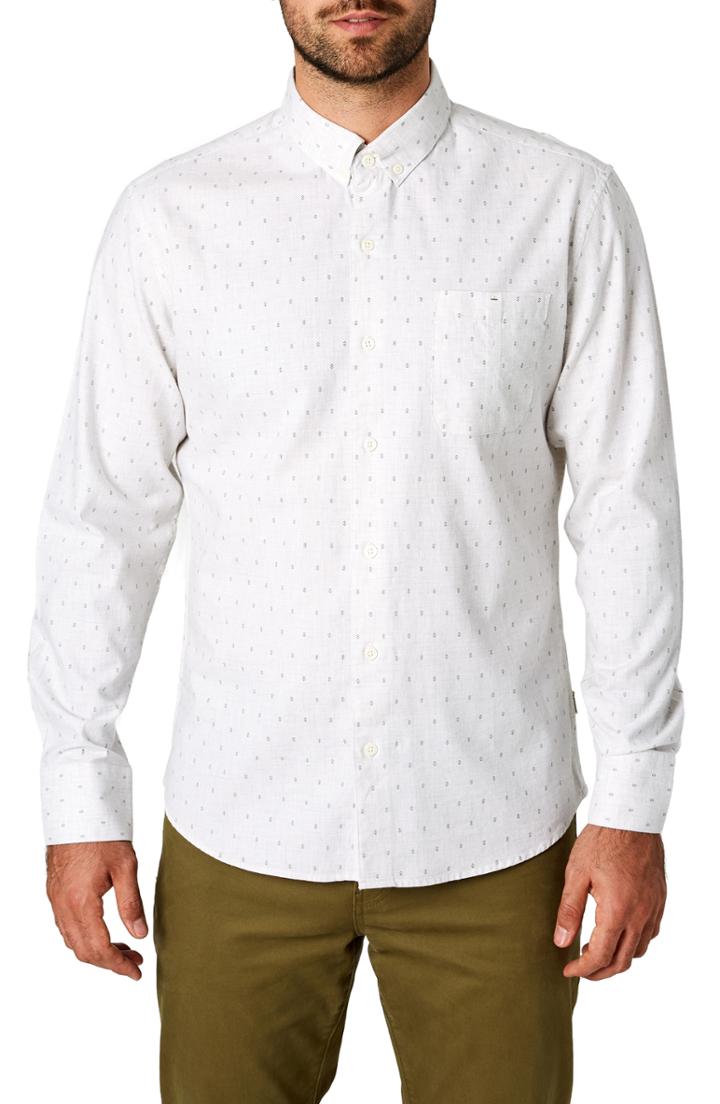 Men's 7 Diamonds Ska West Trim Fit Sport Shirt - White