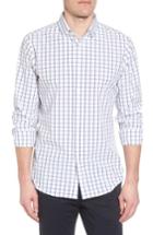 Men's Mizzen+main Bowie Windowpane Performance Sport Shirt - Blue