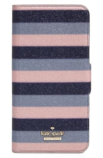 Kate Spade New York Stripe Iphone 7/8 & 7/8 Folio Case - Pink