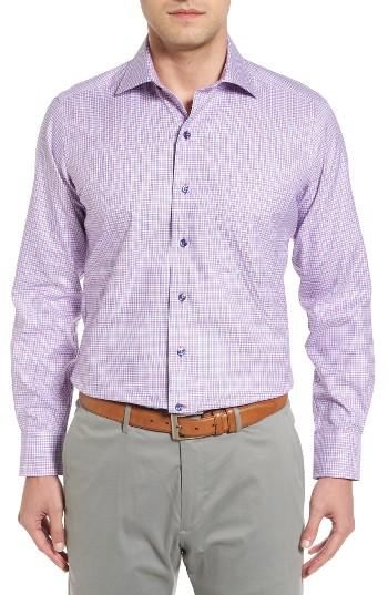 Men's David Donahue Fit Plaid Short