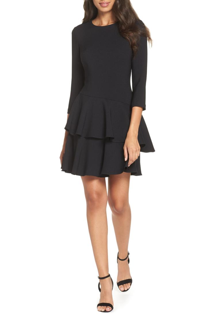 Women's Eliza J Tiered Ruffle Knit Dress (similar To 14w) - Green