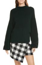 Women's Milly Cloud Volume Sleeve Sweater, Size - Green
