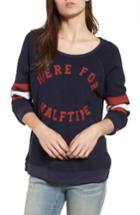 Women's Sundry Here For Halftime Pullover
