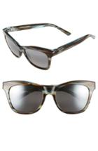 Women's Maui Jim Sweet Leilani 53mm Polarizedplus2 Cat Eye Sunglasses - Brown Aquamarine/ Neutral Gray
