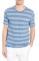Men's Faherty Vintage Stripe Pocket T-shirt - Blue