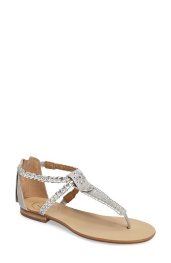 Women's Jack Rogers Jenna Sandal .5 M - Metallic