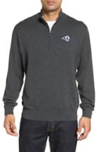 Men's Cutter & Buck Los Angeles Rams - Lakemont Fit Quarter Zip Sweater