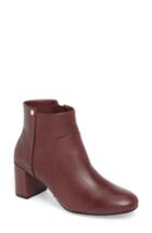Women's Taryn Rose Camille Block Heel Bootie .5 M - Burgundy