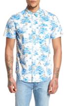Men's The Rail Short Sleeve Print Poplin Shirt - White