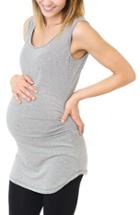 Women's Nom Maternity 'joey' Ruched Maternity Tank - Grey
