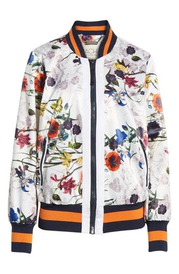 Women's Rachel Rachel Roy Flower Print Bomber Jacket - White