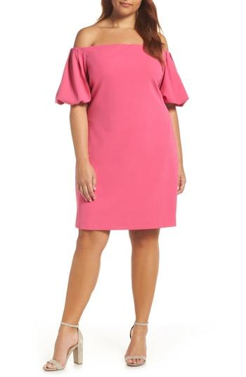 Women's Vince Camuto Off The Shoulder Sheath Dress, Size - Pink