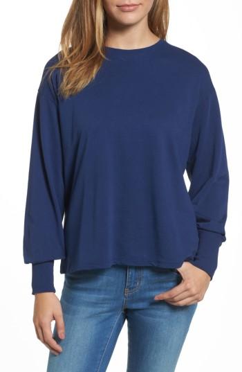 Women's Caslon Lace-up Back Sweatshirt - Blue
