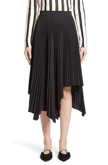Women's Proenza Schouler Pleated Handkerchief Hem Skirt - Black