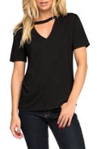 Women's Rvca Run On Choker Neck Tee