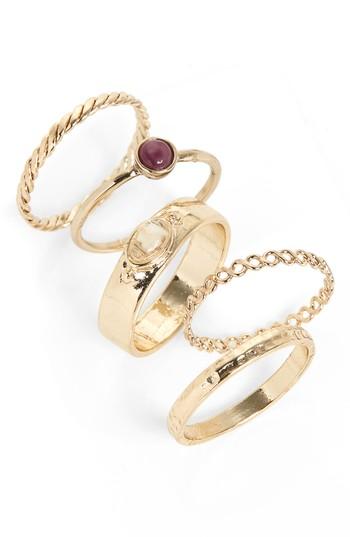 Women's Topshop Set Of 5 Stacking Rings