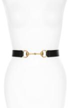 Women's Gucci Horsebit Calfskin Leather Belt