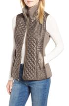 Women's Gallery Quilted & Knit Vest - Grey