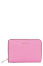 Women's Furla Medium Babylon Saffiano Leather Zip Around Wallet - Pink