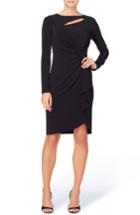Women's Catherine Catherine Malandrino Gertie Keyhole Twist Front Sheath Dress - Black