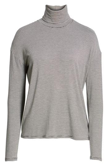 Women's Project Social T Just Like Honey Stripe Turtleneck - Black