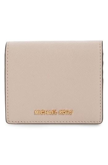 Women's Michael Michael Kors 'jet Set Travel' Card Case - Pink