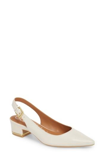 Women's Calvin Klein Glorianne Slingback Pointy Toe Pump M - White