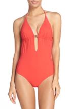 Women's Tory Burch Gemini Link One-piece Swimsuit - Red